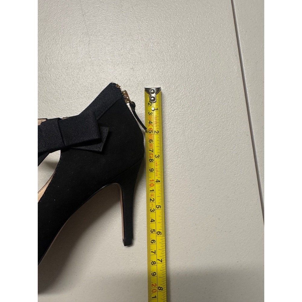 Nine West Gushing Pump Bow Heels Black Ankle Strap Bow Womens 6M NWOT - Picture 7 of 10